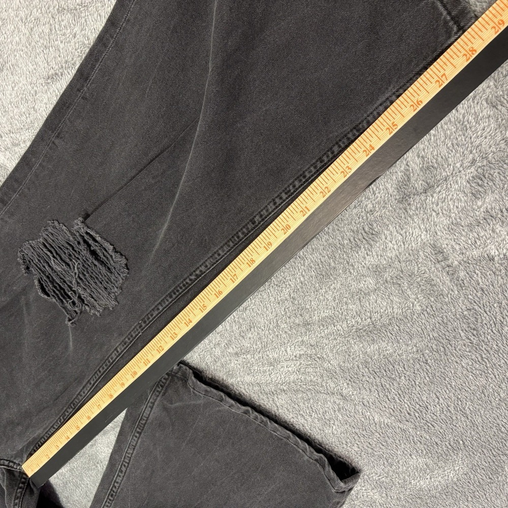 H&M Divided Womens Gray Distressed Wide Leg Jeans Size 4 EU36 Black Denim‎ - Picture 9 of 12